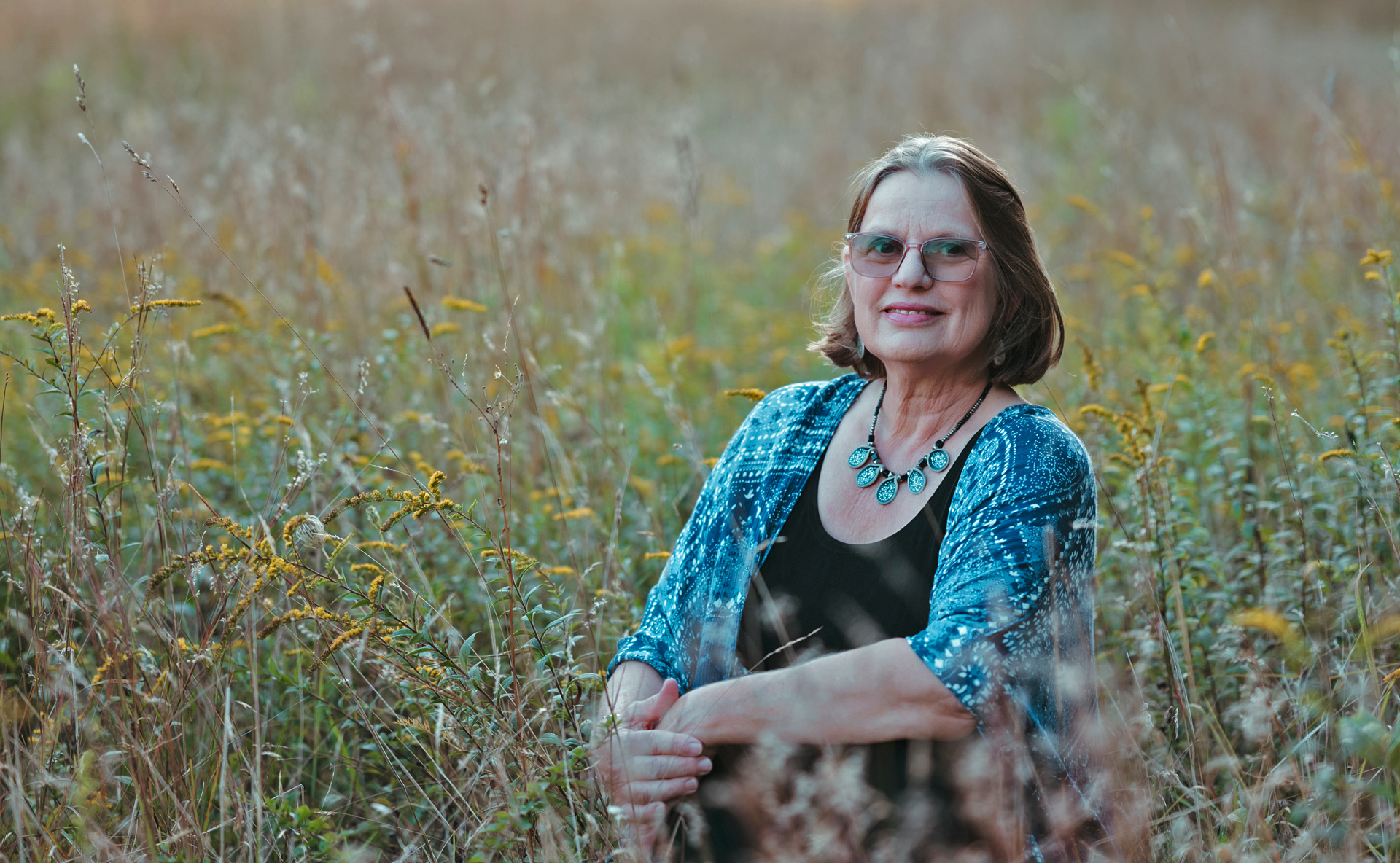 Annette in goldenrod meadow